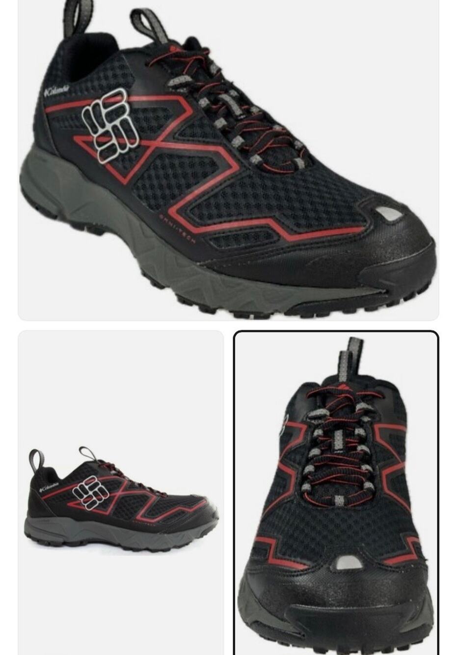 NIB Columbia Vigorous Omni-Tech Waterproof Hiking Shoes Men’s 8 Black Red